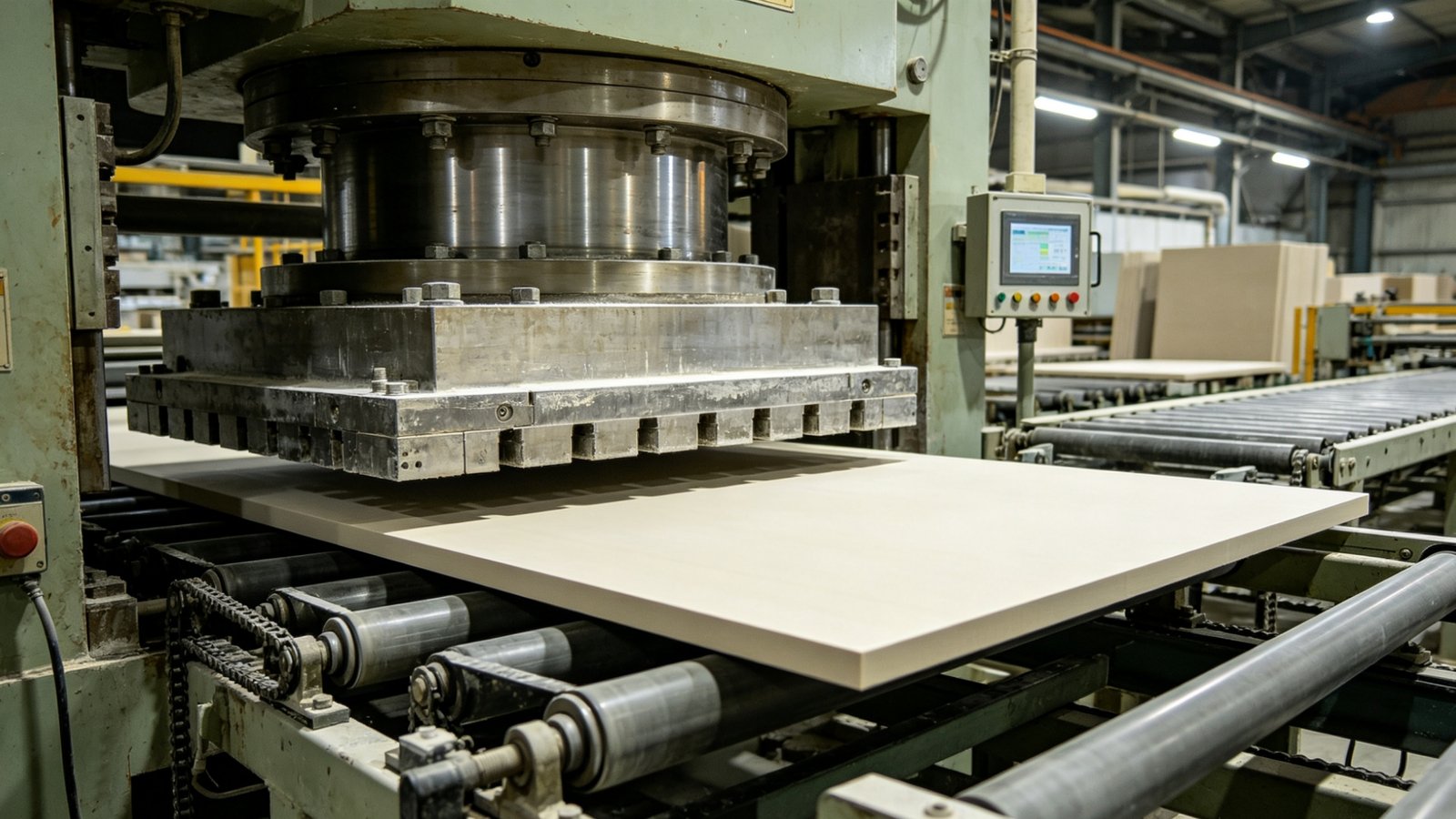 Automated marble porcelain tile manufacturing line in Foshan factory