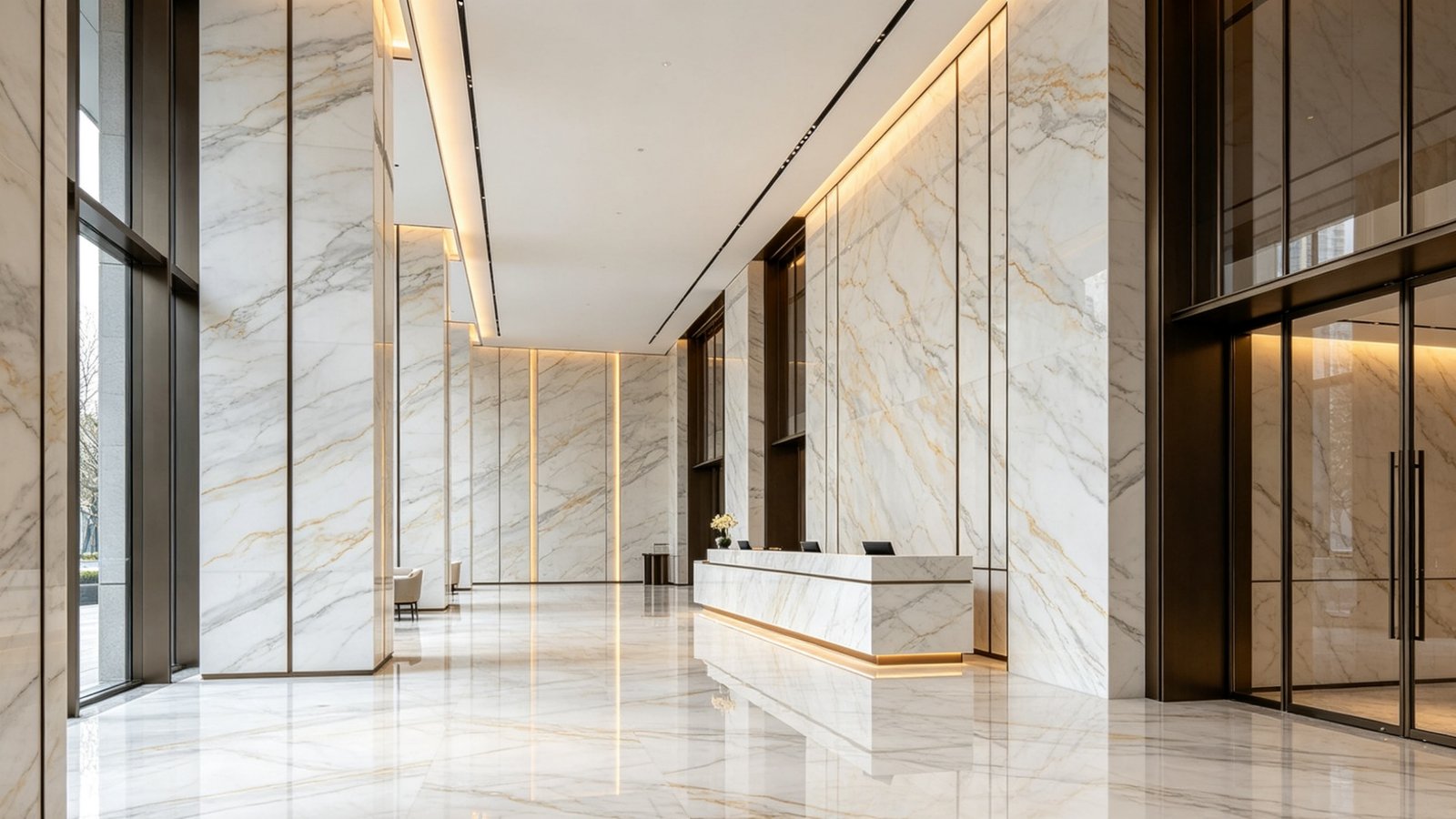 Marble Look Porcelain Tiles Swatch