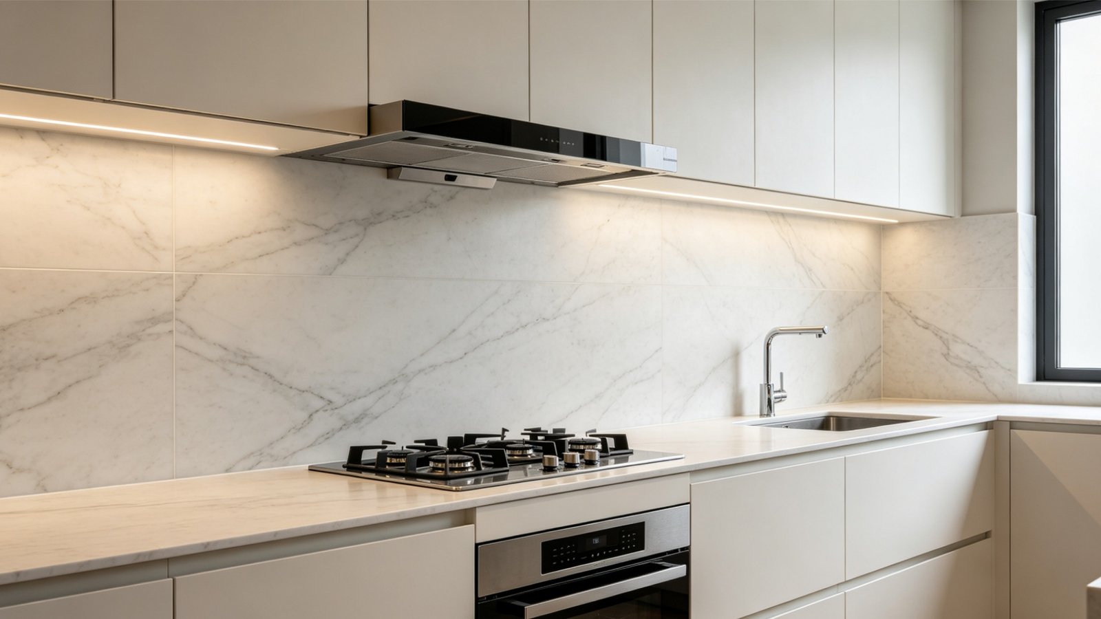 Kitchen backsplash tiles and decorative background wall