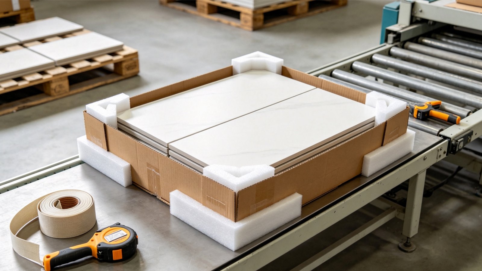 Rigorous Tile Inspection and Container Loading