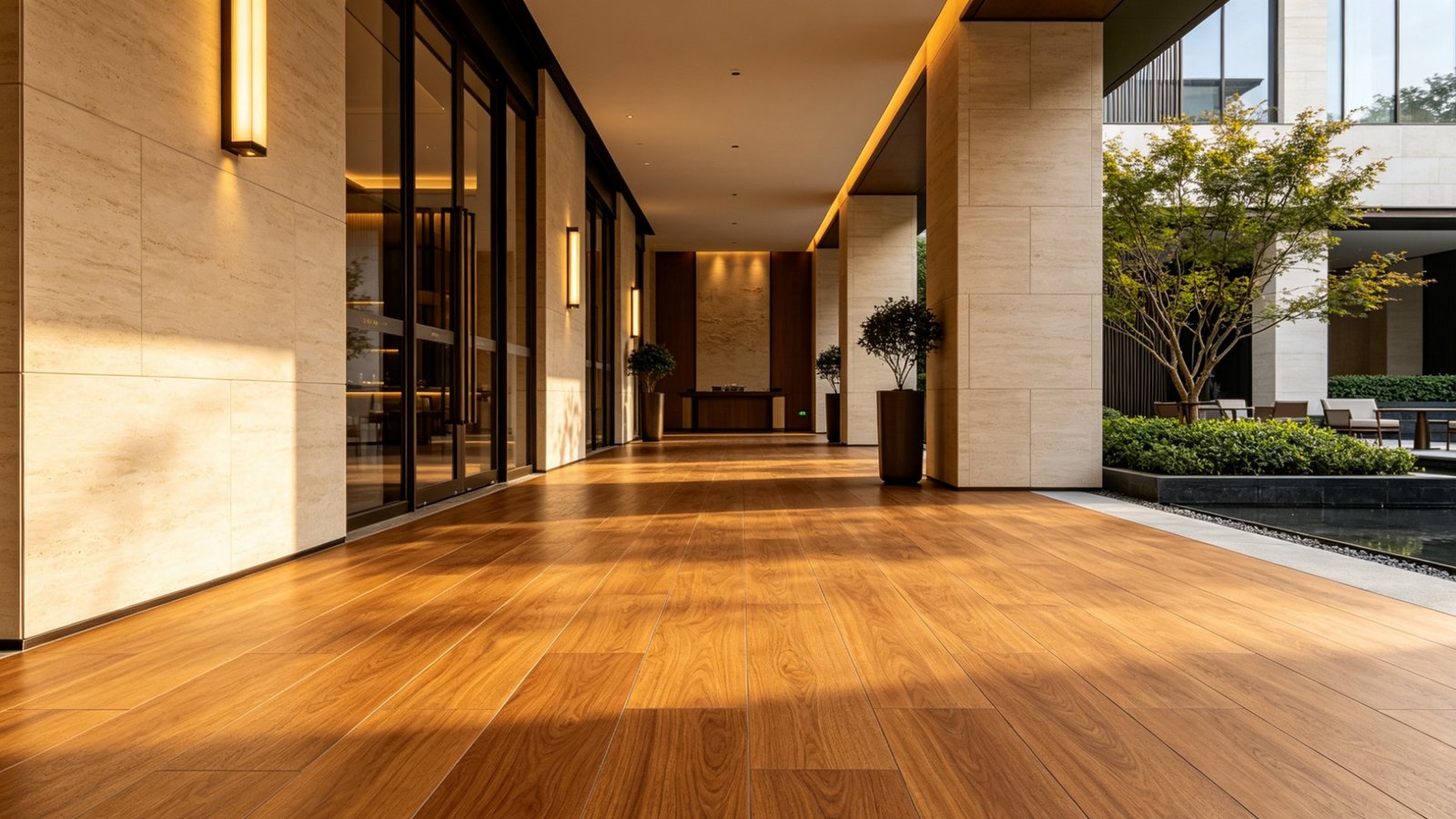 Burmese Golden Teak Porcelain Plank Tiles