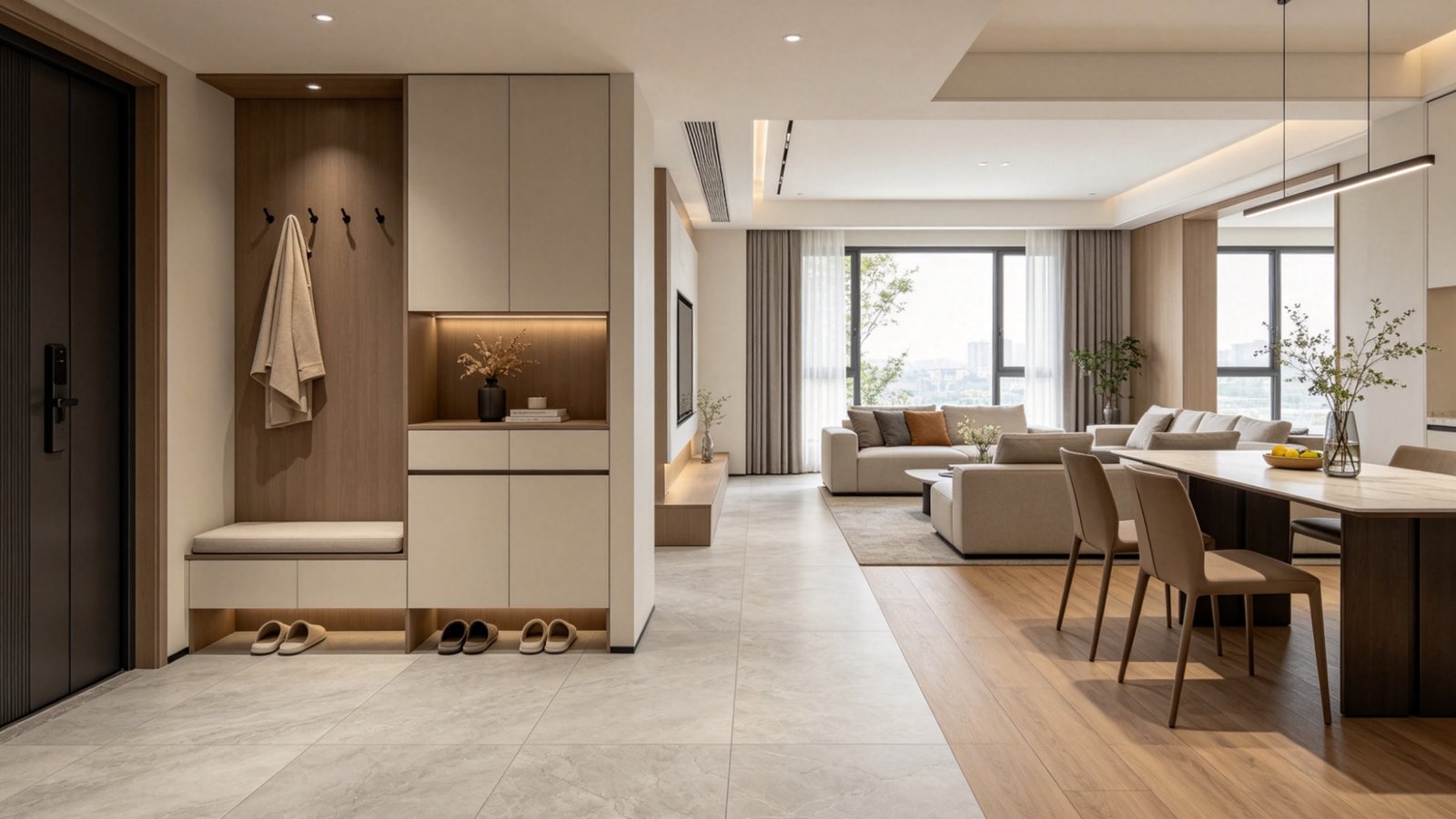 Wood and Marble Look Porcelain Tiles