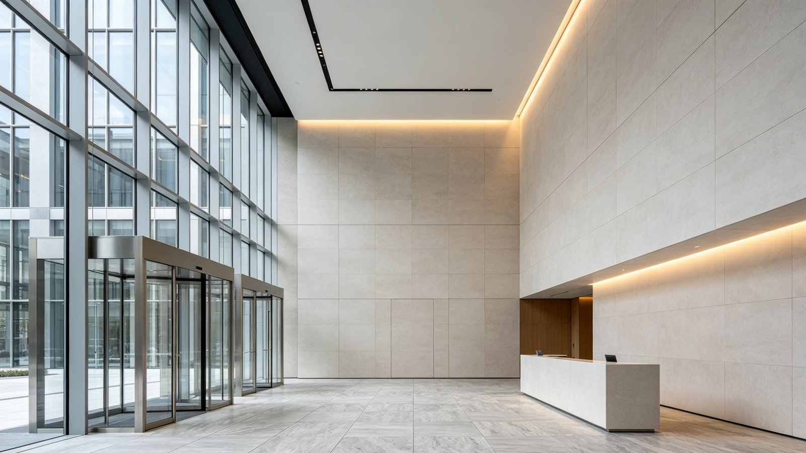 YASIQI European Grade-A Office Building Large-Format Porcelain Slabs