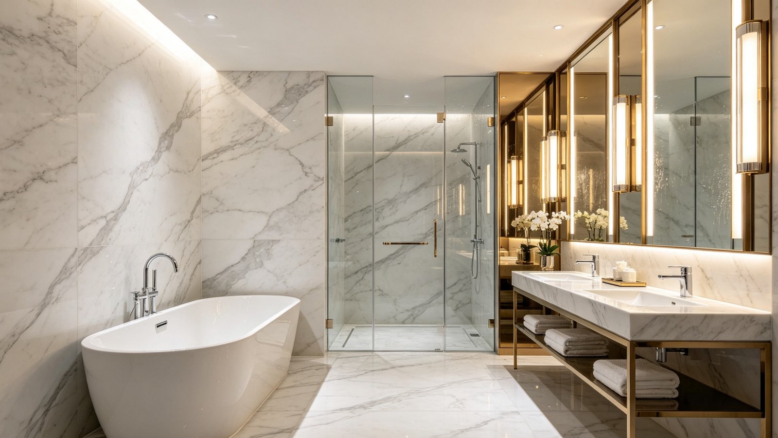 Marble-Look Porcelain Slabs for Luxury Hotel Lobbies