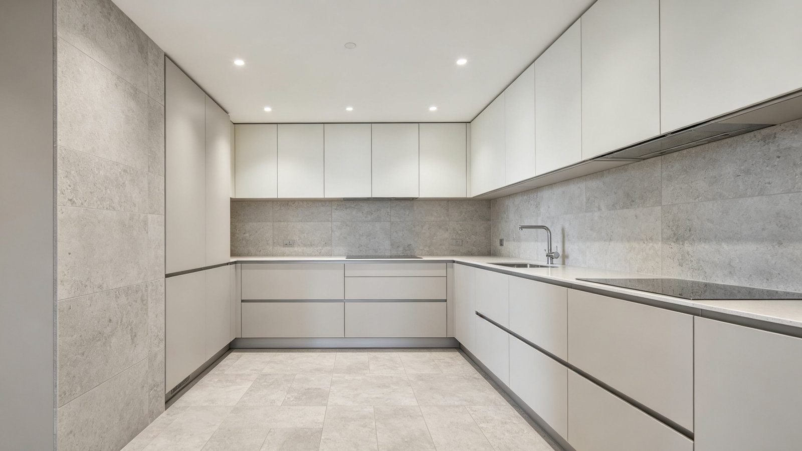 Professional porcelain tile cleaning and surface care scenario