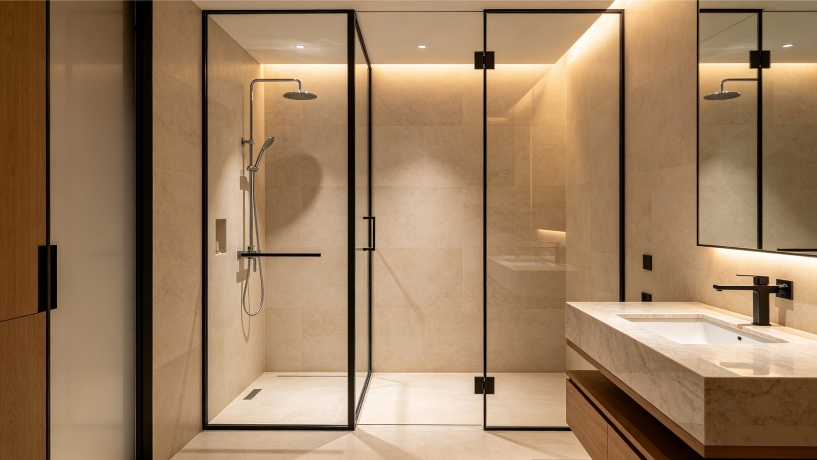 Hospitality bathroom tiles in luxury hotel suite