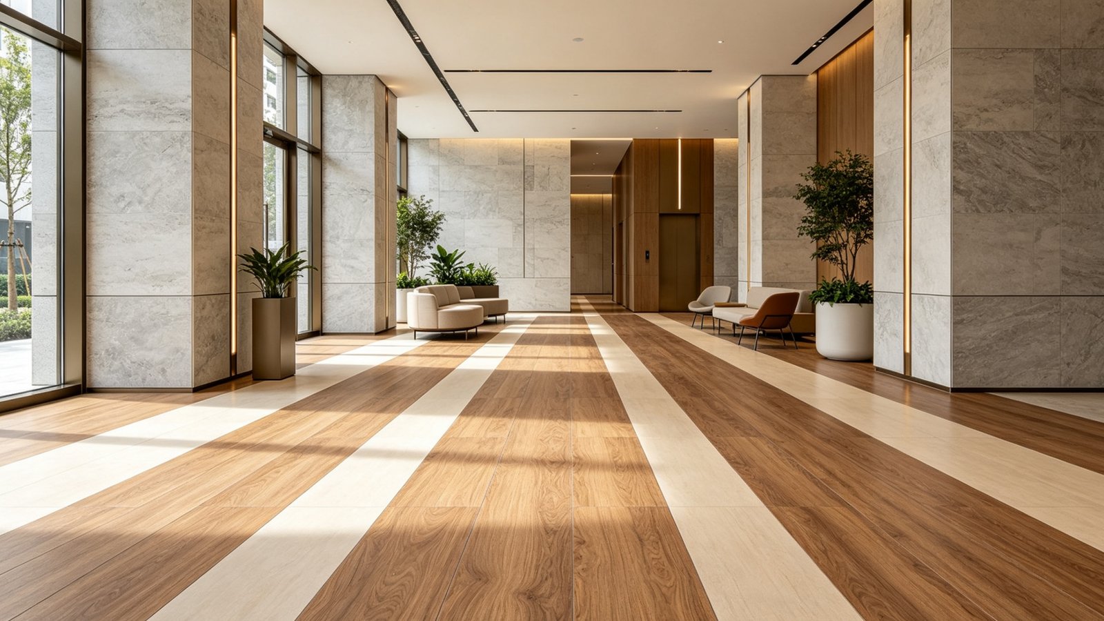 Engineering Wood Look Porcelain Tiles